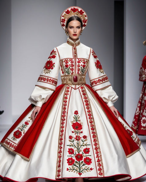 Ukraine Traditional Dress, Russian Traditional Dress, Russian Traditional Clothing, Vestido Charro, Slavic Clothing, Russian Dress, Polish Clothing, Trendy Christmas Outfits, Country Dresses