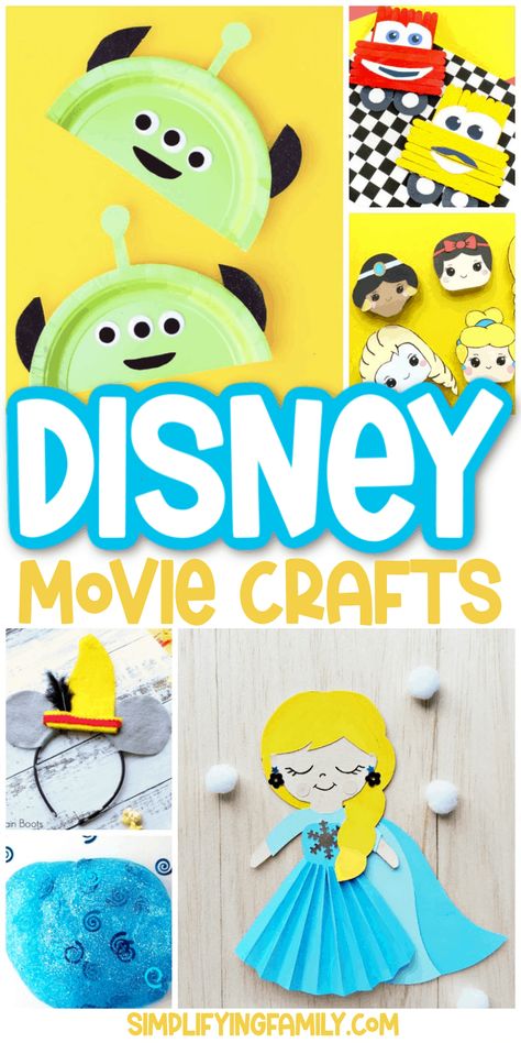 Disney Art Activities Preschool, Disney Themes For School, Disney Movie Crafts For Preschool, Dance Themed Crafts, Diy Disney Crafts For Adults, Disney Crafts For Preschoolers, Animation Activities For Kids, Disney Theme Crafts, Up Movie Activities