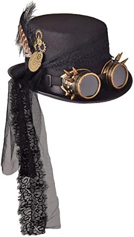 Stream Punk Costumes, Steam Punk Cowboy, Steam Punk Diy Costume, Steam Punk Top Hat, Steampunk Top Hat Women, Steampunk Hats Women Diy, Steam Punk Witch, Steam Punk Fashion Women, Steam Punk Outfits Women