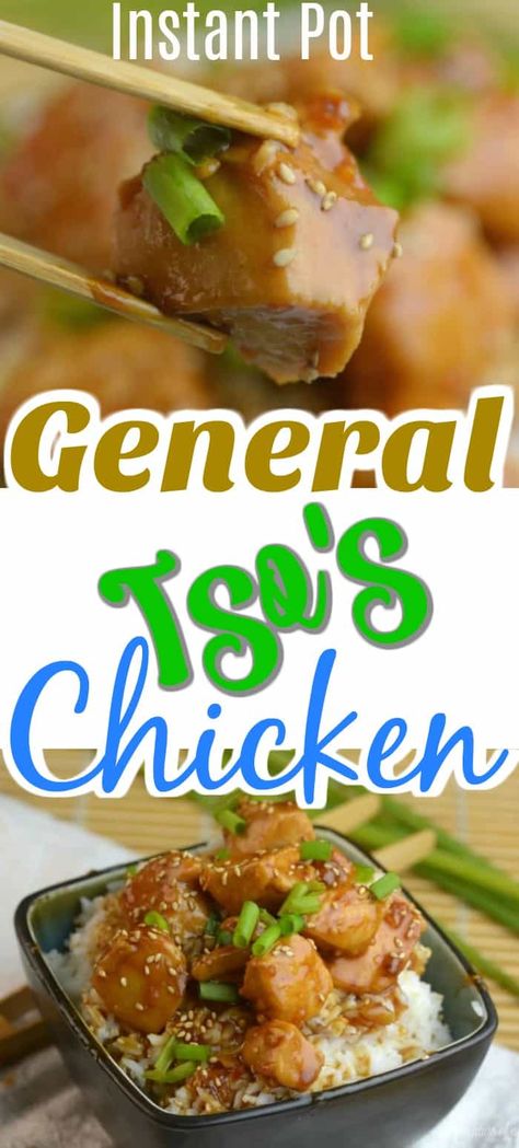 Better than Take Out Instant Pot General Tso's Chicken #InstantPot #Chicken #GeneralTso's #Takeout Instant Pot General Tso Chicken, General Tso Chicken Air Fryer, Instant Pot General Tso Chicken Easy, Airfryer General Tso Chicken, General Tso Chicken Allrecipes, General Tsos Chicken, Instant Pot Freezer, Instant Pot Freezer Meals, General Tso's Chicken