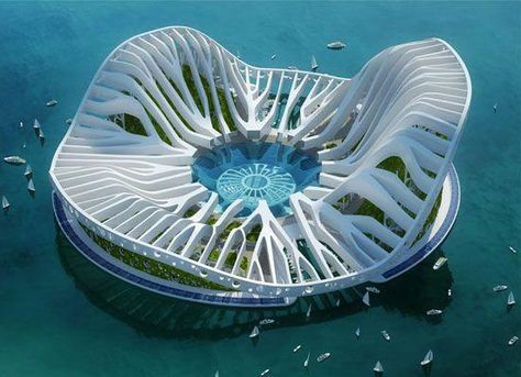 Vincent Callebaut, Architecture Cool, Mad Architects, Architecture Unique, Floating Architecture, Arcology, Futuristic Building, Floating Island, Floating City