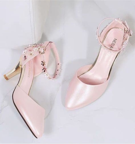 Pink Prom Shoes, Fairy High Heels, Quinceanera Heels, Quince Heels, Korean Heels, Pastel Heels, Light Pink Heels, Quinceanera Shoes, Princess Heels