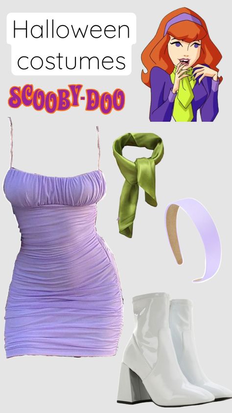 #daphne #halloweencostume Scooby Doo Disfraz, Daphne Halloween Costume, Tinkerbell Halloween Costume, Velma Costume, Scooby Doo Costumes, Daphne Scooby Doo Costume, Badass Halloween Costumes, Daphne Costume, Hot Halloween Outfits