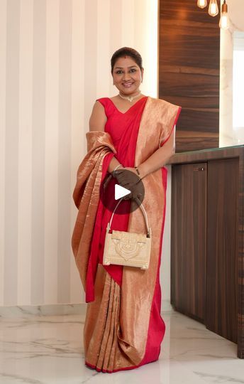 Bengali Blouse Designs, Bengali Style Saree Draping, Bengali Saree Draping, Bengali Saree Look, Traditional Drape Pre-draped Saree With Motifs In Dola Silk, Bengali Saree Drape Style, Bengali Style Saree, Traditional Drape Dola Silk Pre-draped Saree For Puja, Bengali Drape