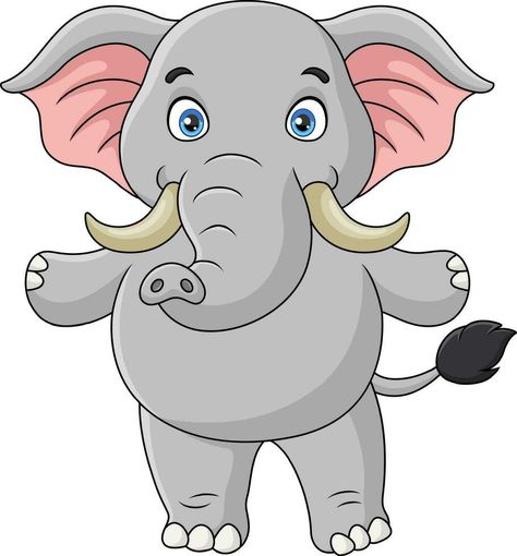 Cute Elephant Cartoon, Elephant Cartoon, Dancing Pose, Animal Character, Character Vector, Picture Description, Background Images Hd, African Elephant, Cute Elephant