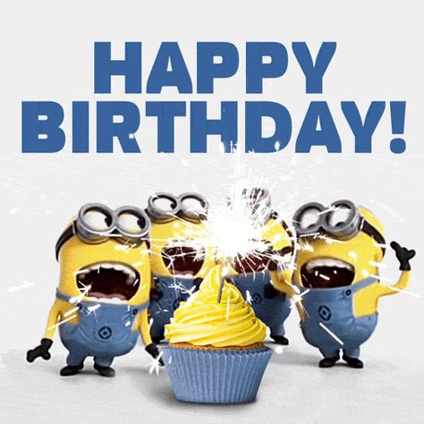 Funny Happy Birthday GIFs — Download on Funimada.com Happy Birthday Minions Gif, Funny Happy Birthday Gif, Birthday Animated Gif, Birthday Gif Images, Happy Birthday Gif Images, Birthday Fireworks, Birthday Images Funny, Happy Birthday Gif, Birthday Wishes Gif