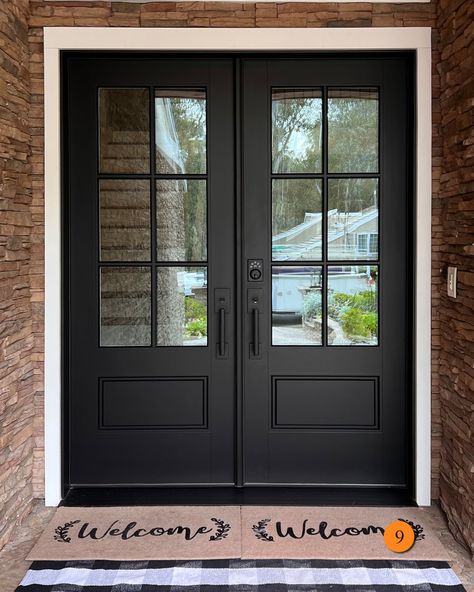 30 Inch Double Doors | Todays Entry Doors Exterior Entrance Doors, Double Doors Exterior, Double Door Design, Double Front Doors, Double Entry Doors, Home Doors, Entrance Doors, Exterior Doors, Entry Doors