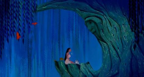 pocahontas, grandmother willow, advice Pocahontas Landscape, Pocahontas Tumblr, Pocahontas Tree, Pocahontas Movie, Grandmother Willow, Pocahontas Tattoo, Classic Disney Movies, Fantasia Disney, Tree Artwork