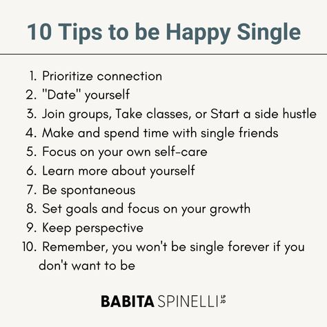 In a world that often emphasizes finding 'the one' or settling down, it's liberating to celebrate the joy of being happily single. Being single doesn't mean you are incomplete or lack something; it means you're whole and content with the amazing person you are. It's time to cultivate your passions, chase your dreams, and nurture the most important relationship you'll ever have-your relationship with yourself. How To Be Ok Being Single, How To Be A Better Person Relationships, How To Be Single And Happy, Single Affirmations, Happy Single Life, Benefits Of Being Single, Happily Single, I Dont Need Anyone, How To Be Single