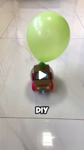 Creative Ideas on Instagram: "Join us as we create a toy car from a cupboard and power it with a balloon! 🚗🎈 In this video, we’ll guide you through crafting the car, attaching the wheels, and using the balloon to give it a fun and speedy push forward. This DIY project is not only a blast to make but also a great way to learn about energy and motion. Perfect for kids and adults alike, get ready for some creative fun!" Balloon Powered Car, Toys From Trash, Trash Into Treasure, Kids Handicraft, Balloon Cars, Homemade Toys, Trash To Treasure, Upcycled Crafts, The Balloon