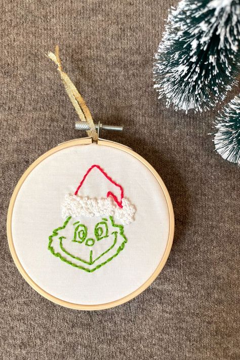 The Grinch Face, Grinch Ornament, Grinch Hand, Grinch Hands, Grinch Face, Grinch Ornaments, Embroidery Christmas, Etsy Christmas, The Grinch