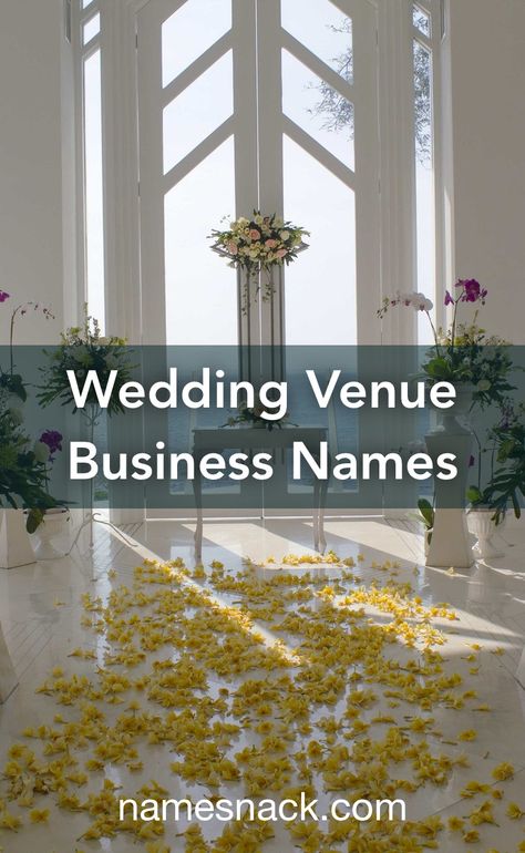 Wedding Venue Names Ideas, Wedding Venue Name Ideas, Venue Names Ideas, Wedding Venue Names, Venue Design Ideas, Wedding Venue Design, Wedding Venue Business, Wedding Lodge, Event Venue Business