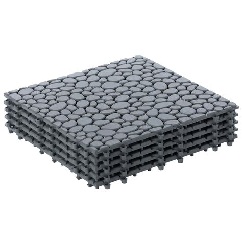 Dimension: 1 tile: 12" W x 12" D x 0.75" H Durable plastic composition with open design for airflow and water drainage For commercial and residential areas Easy to install, interlocking loops securely attach each tile to the other Ideal for patio, deck,… Pathway Tiles, Deck Walkway, Paver Steps, Grass Pavers, Garden Frogs, Frog Decor, Garden Pathway, Patio Spaces, Outdoor Areas