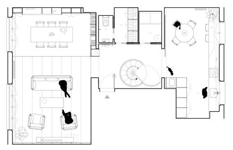 Small Parisian Apartment, Paris Flat, Plywood Flooring, Apartment Floor Plan, Duplex Apartment, Apartment Renovation, Apartment In Paris, Small Artwork, Parisian Apartment