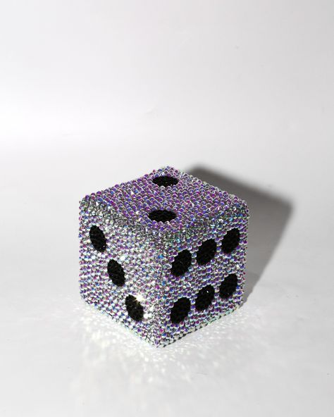 These larger-than-life dice are a stunning addition to any game night or decorative display. Each die is adorned with dazzling rhinestones, adding a touch of elegance and sparkle to your gaming experience! 3.5 x 3.5