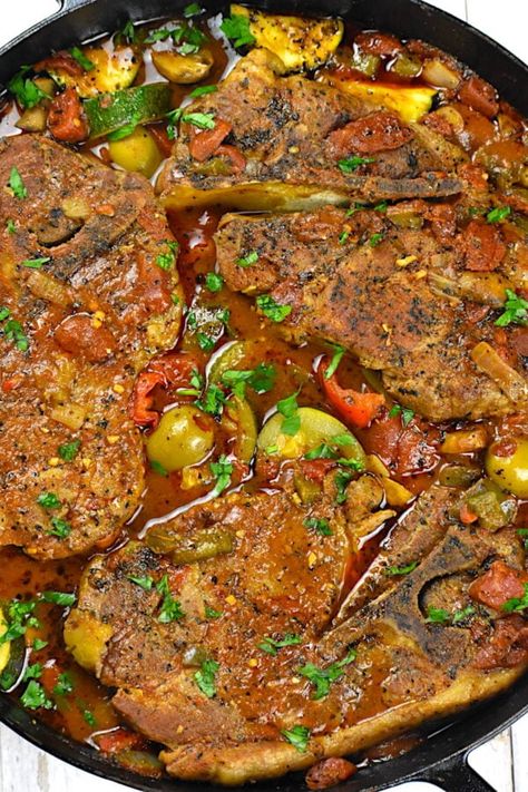 Pork Shoulder Steak Recipes, Shoulder Steak Recipes, Italian Pork Chops, Pork Shoulder Steak, Braised Pork Chops, Pork Steak Recipe, Pork Steaks, Corned Beef Recipes, Pork Steak