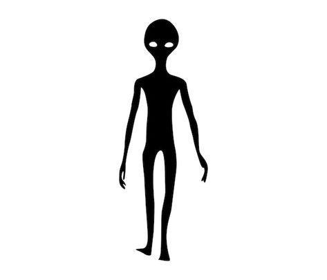 Alien Silhouette, Vector Silhouette, Aliens, Premium Vector, Graphic Resources