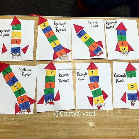 Rocketship Craft, Preschool Rocket, Preschool Forms, Kindergarten Transportation, Transportation Preschool Activities, Transportation Theme Preschool, Rocket Craft, Space Crafts For Kids, Transportation Activities