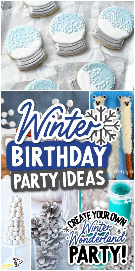 Toddler Winter Birthday Party Ideas, Winter Birthday Party Activities, Winter Wonderland Sleepover Ideas, Snow Themed Party Food, Winter Wonderland 16th Birthday Party, Snow Theme Birthday Party, Winter Wonderland Party For Kids, Winter Wonderland Birthday Party Games, Winter Birthday Party Ideas For Kids