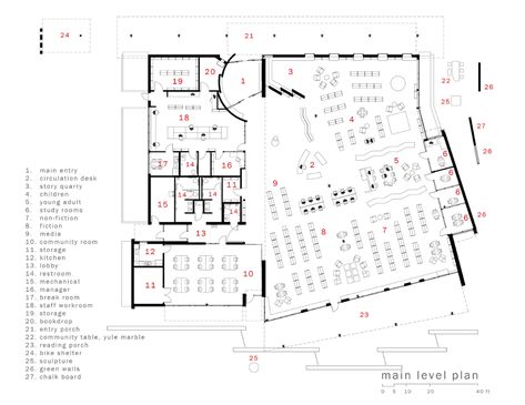 Public Library Design Plan, Library Floor Plan Architecture, Library Design Architecture Plan Layout, Japanese Library, Arch Plan, Library Floor Plan, Public Library Design, Library Plan, Museum Plan