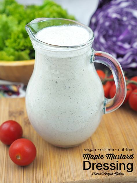 Make Your Own Salad Dressing, Best Vegan Salads, Vegan Salad Dressing Recipes, Oil Free Salad Dressing, Easy Salad Dressing Recipes, Vegan Salad Dressing, Maple Mustard, Vegan Dressing, Easy Salad Dressing