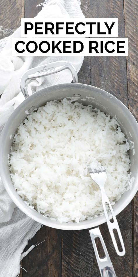 Perfect Stovetop Rice, Mahatma Rice Recipes, Stove Top Rice, Grains Recipes, Arancini Recipe, White Rice Recipes, Rice On The Stove, Billy Parisi, Teriyaki Recipe