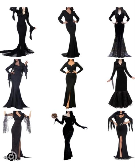 Morticia Addams costumes Black long sleeve mermaid dress Follow my shop @Beautywellnessmom on the @shop.LTK app to shop this post and get my exclusive app-only content! #liketkit #LTKHalloween @shop.ltk https://liketk.it/3QPtI Addams Family Dress, Morticia And Wednesday Costumes, Adams Family Morticia Dress, Morticia Addams And Gomez Costumes, Halloween Costume Morticia Addams, Mortician Adams Costume, Long Black Dress Morticia, Morticia And Gomez Addams Costume Couples, Morticia Addams Clothes