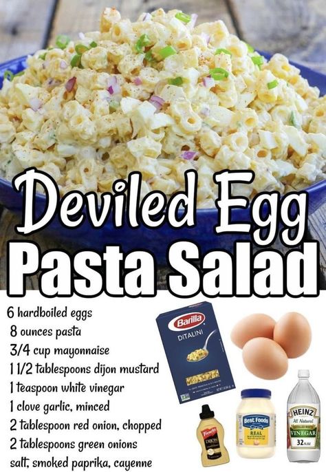 This Egg Salad Macaroni Salad is creamy and loaded with eggs and big flavor. In one dish you get the best of all worlds combining egg salad and deviled eggs flavors with macaroni salad! These tasty flavors combine in one delicious salad that everyone will love. #Pasta #Eggs #PastaSalad #MidgetMomma . . Egg Salad Pasta, Deviled Egg Pasta Salad, Egg Pasta Salad, Salad Macaroni, Summer Pasta Salad Recipes, Deviled Egg Salad, Best Egg Salad Recipe, Cold Pasta Salad Recipes, Recipes Salads