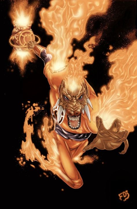 Larfleeze by chimeraic on deviantART Orange Lanterns, Agent Orange, Dc Comics Wallpaper, Green Lantern Corps, Western Comics, Comic Villains, Dc Villains, Blackest Night, Story Arc