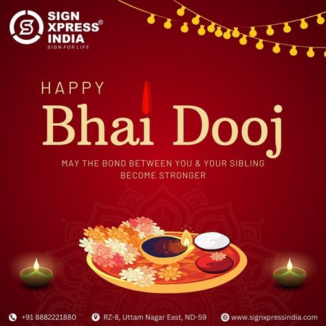 Signxpress India wishes everyone a very Happy Bhai Dooj! 🎉 Bhai Dooj, a celebration of the special bond between brothers and sisters, is a time for love, respect, and cherished memories. On this auspicious occasion, let’s honor the promises we make to protect and care for each other. Brothers, it's your turn to show your affection and appreciation for your sisters! 💖 Sisters, may you always be blessed with love and happiness. Let's celebrate the spirit of togetherness with joy and laughter. R... Happy Bhai Dooj, Bhai Dooj, Brother And Sister Love, Brothers And Sisters, Beautiful Memories, Dehradun, Wedding Videography, Wedding Photography And Videography, Best Wedding Photographers