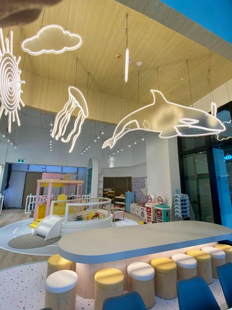 Kid Cafe Playroom, Play Cafe Design, Kids Classroom Design, Kids Cafe Playroom, Kids Zone Design, Kids Cafe Interior, Child Therapy Room, Kids Restaurants, Play Cafe