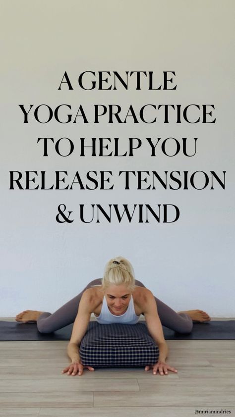 A gentle yoga practice to help you release tension & unwind Relaxing Yoga Sequence, Rainy Day Yoga, Yin Yoga Flow Sequence, Yin Restorative Yoga Sequence, Yin Yoga Video, 1 Hour Slow Flow Yoga Sequence, Gentle Yoga Poses, Yin Yoga Flow, Gentle Yoga Flow Sequence