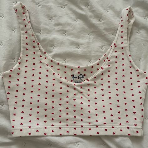 Brandy Melville Rare Lydia Hearts Tank Brandy Melville Heart Tank, Princess Closet, Summer Wishlist, Heart Top, Brandy Melville Tops, Red Top, My Wardrobe, Brandy Melville, Brandy