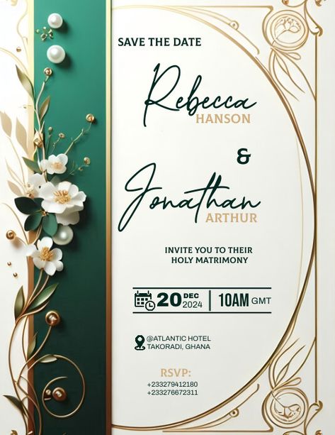 White Professional Wedding  Flyer (us Letter) Menu Card Design Wedding, Wedding Flyer Design, Save The Date Wedding Card, Wedding Invitations Template, Elegant Flyer, Wedding Flyer, Wedding Graphic Design, Wedding Flyers, Card Wedding Invitation