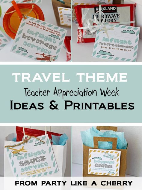 Teacher Appreciation Week ideas and free printables, great to use on a school-wide scale, as a classroom, or just as a family. Your teachers will love it! #partylikeacherry #teacherappreciationweekideas Pta Teacher Appreciation Week, Pta Teacher Appreciation, Teacher Appreciation Week Ideas, Appreciation Week Ideas, Teacher Appreciation Week Themes, Teacher Appreciation Luncheon, Teacher Appreciation Themes, Cricut Teacher, Teachers Week