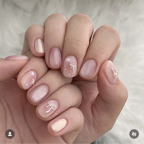 Asian Nails, Hello Nails, Cute Simple Nails, Nude Nail Designs, Simple Gel Nails, Cute Gel Nails, Soft Nails, Nail Jewelry, Short Nail Designs