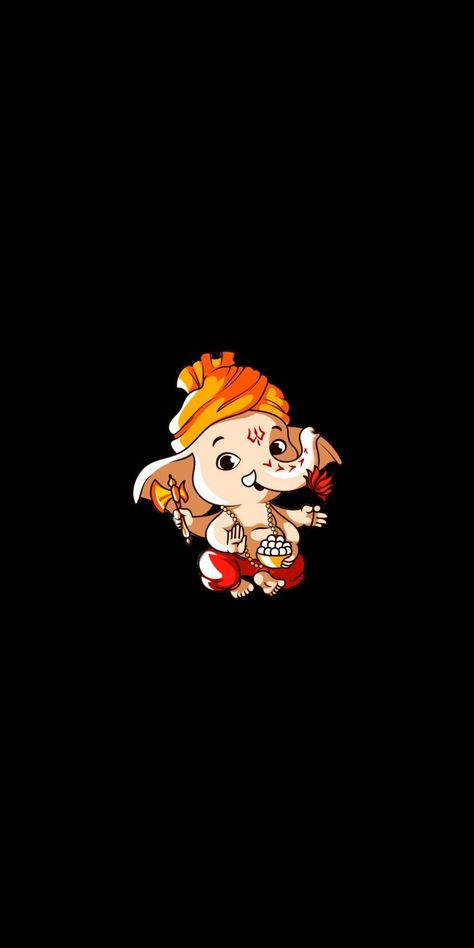 Ganpati Cute Wallpaper, Bappa Highlight Cover Instagram, Black Ganesha Wallpaper, Ganesh Wallpaper Aesthetic, Bappa Images Cute, Ganapati Bappa Wallpaper, Cute Ganesha Wallpapers, Cute Ganpati Bappa Wallpapers, Bappa Images Hd