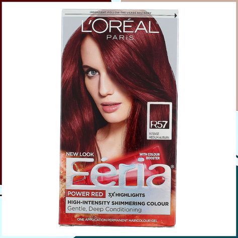 L'Oreal Paris Feria Permanent Haircolor, R57 Intense Medium Auburn 1 ea (Pack of 2) Loreal Hair Color, Red Hair Don't Care, Watery Eyes, Amazon Image, Hair Help, Deep Conditioning, Fall Hair Colors, L Oreal, Loreal Paris