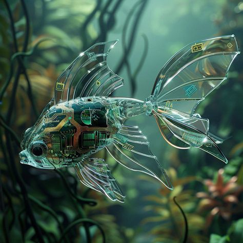 Prompt 👉computer transparent fish with computer circuit boards inside, swimming in a digital aquarium, digital art, shutterstock, digital art, glass cyborgs with electric microchips, hq 4k phone wallpaper, electronics see through, rendering in houdini, ultra detailed water with numbers, circuit boards))))), goldfish in water exoskeletons, robots, high detail, mobile wallpaper, fishes 👉 if Like, please Follow and Share AI Graphics Studio 👇Contact on WhatsAPP: http://tiny.cc/aigraphicsstudio ... Fish Digital Art, Digital Aquarium, Computer Circuit Boards, Transparent Fish, Computer Circuit, 4k Phone Wallpapers, Goldfish, Medical Supplies, Mobile Wallpaper