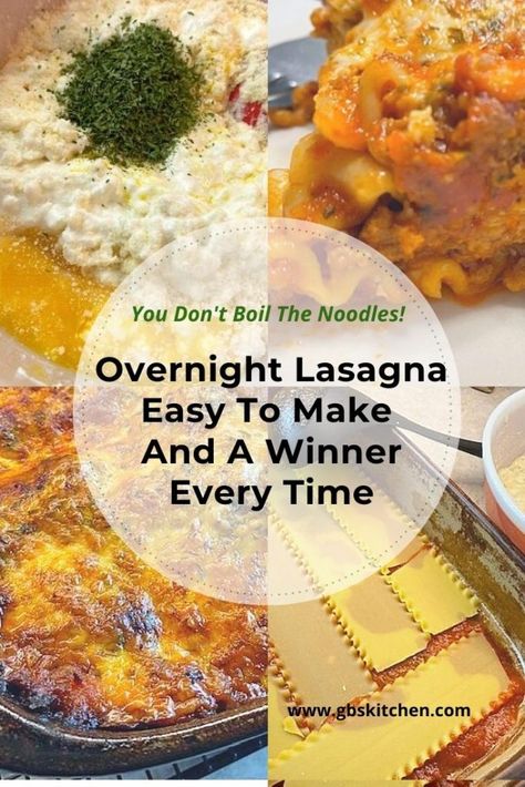 Overnight Lasagna Recipe, Overnight Lasagna, Recipe For Lasagna, Lasagna Easy, How To Make Lasagna, Family Supper, Homemade Lasagna, Weekend Meals, No Noodle Lasagna