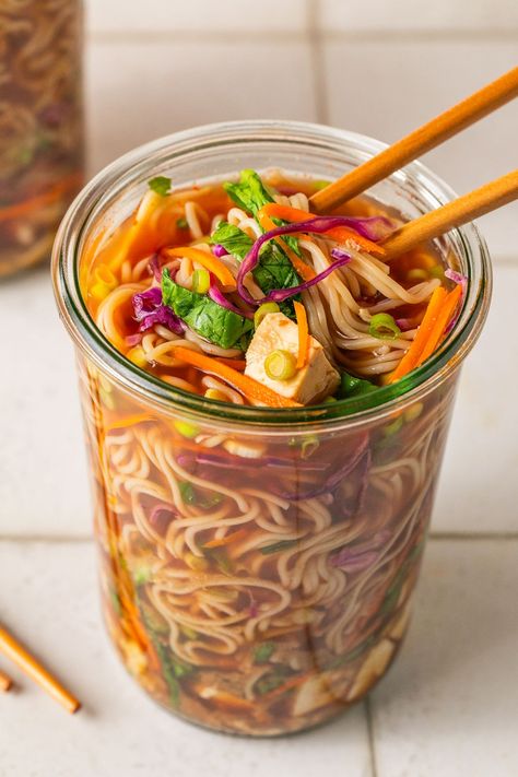 Healthy Homemade Cup of Noodles {gluten free} - Unbound Wellness Freezer Desserts Recipes, Gluten Free Ramen Noodles, Cup Of Noodles, Unbound Wellness, Soup Base, Breakfast Appetizers, Healing Recipes, Cup Noodles, Tasty Bites