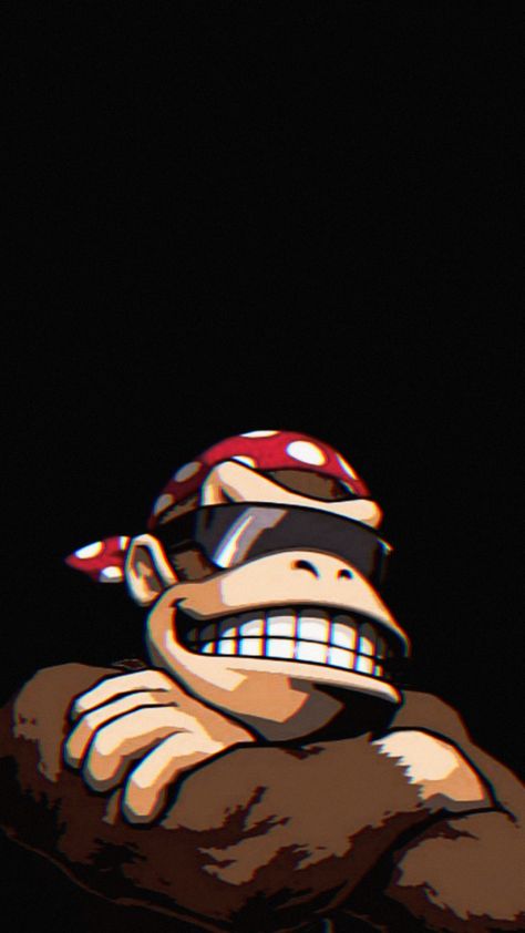 Donkey Kong Wallpaper Iphone, Donkey Kong Aesthetic, Funky Kong Pfp, Nintendo Pfp, Kong Wallpaper, Funky Kong, Easy Lego Creations, Funky Wallpaper, Capcom Art