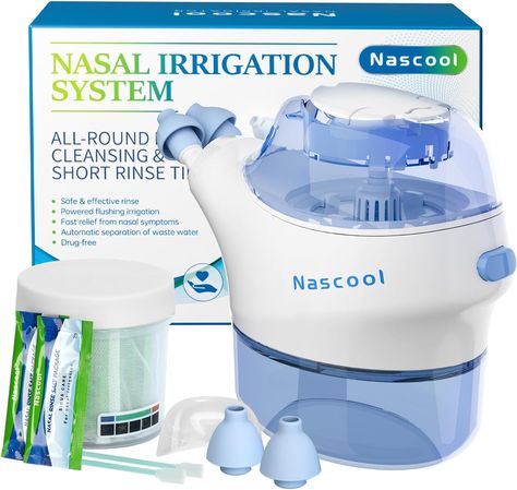 Nasal Irrigation System 50 Salt Packets Included, Nasal Irrigator for Sinus Relief & Nasal Care, Sinus Rinse Machine & Nose Cleaner Check more at https://www.washingtonpharmacy.net/nasal-irrigation-system-50-salt-packets-included-nasal-irrigator-for-sinus-relief-nasal-care-sinus-rinse-machine-nose-cleaner/ Sinus Rinse, Nose Cleaner, Sinus Relief, Irrigation System, Salt