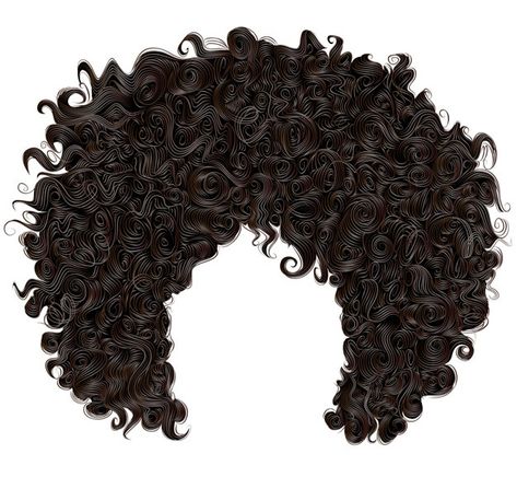 Silhouette of woman with curly hair | Free Vector Afro Hair Drawing, Afro Hair Art, Hair Vector, Curly Hair Drawing, Hair Illustration, Wig Curly, Pelo Afro, Hair Png, 3d Fashion