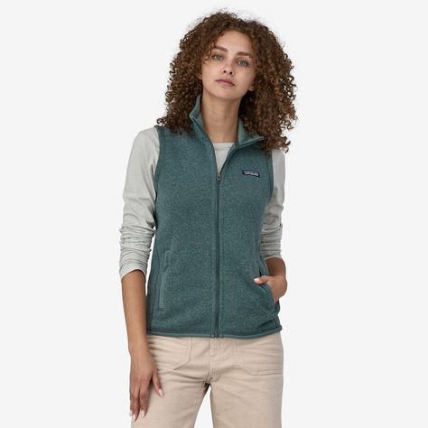 Women's Outdoor Clothing by Patagonia Wool Aesthetic, Fleece Vest Women, Womens Outdoor Clothing, Patagonia Sweater, Tricot Fabric, Patagonia Better Sweater, Better Sweater, Vest Women, Wool Vest