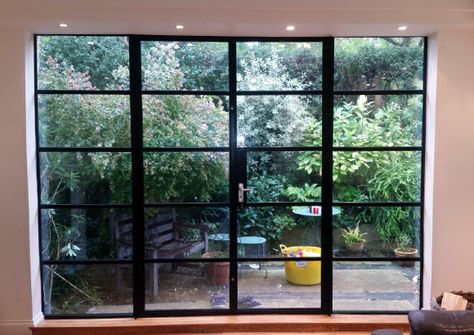 Crittall Windows Modern Metal House, Crittall Windows, Crittall Doors, Large Glass Windows, Crittal Doors, Aluminium French Doors, Windows Black, Crittal Windows, Steel Doors And Windows