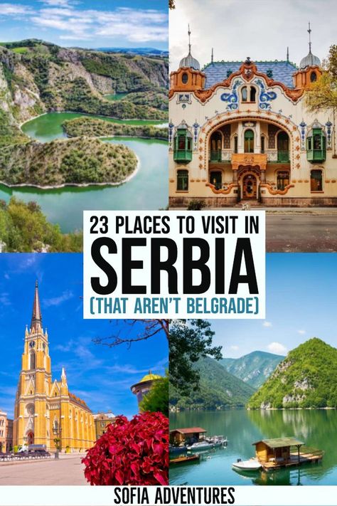 Who knew how many beautiful places to visit in Serbia there are? We've spent months exploring this underrated Balkan country from north to south and are here to share our favorites. Of course, we have Belgrade, but we also have Novi Sad, Sremski Karlovci and Fruska Gora, Subotica to the north, Golubac to the east, Tara National Park and Uvac Canyon to the west, and Nis to the south! Easily doable on a day trip from Belgrade or as part of a larger Serbia itinerary on your Balkans road trip. Balkan Travel, Travelling Ideas, Serbia Travel, Balkans Travel, Eastern Europe Travel, Destination Ideas, European Destinations, Travel Locations, Europe Travel Guide