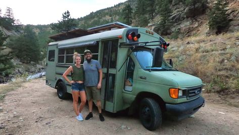 Stu the Bus Mini Skoolie Tiny House Tour | Apartment Therapy Short School Bus, School Bus Camper, Converted School Bus, Bus Conversions, Short Bus, Bus Living, School Bus Conversion, Bus House, School Buses