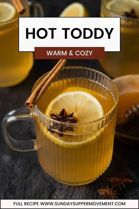 Brandy Hot Toddy Recipe, Hot Toddy Recipe Whiskey, Hot Mixed Drinks, Hot Toddy Recipe, Cooking Conversion Chart, Cozy Winter Recipes, Toddy Recipe, Hot Toddies Recipe, Cooking Conversions