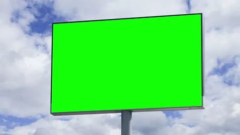 Blank Billboard, Chroma Key, Illustration Character, Illustration Character Design, Green Screen, Stock Video, Stock Footage, Character Design, Screen